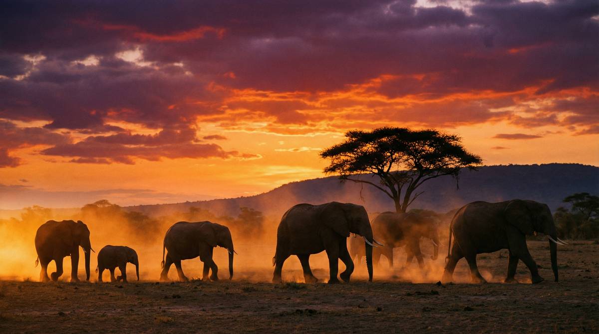 91非洲象群迁徙视频